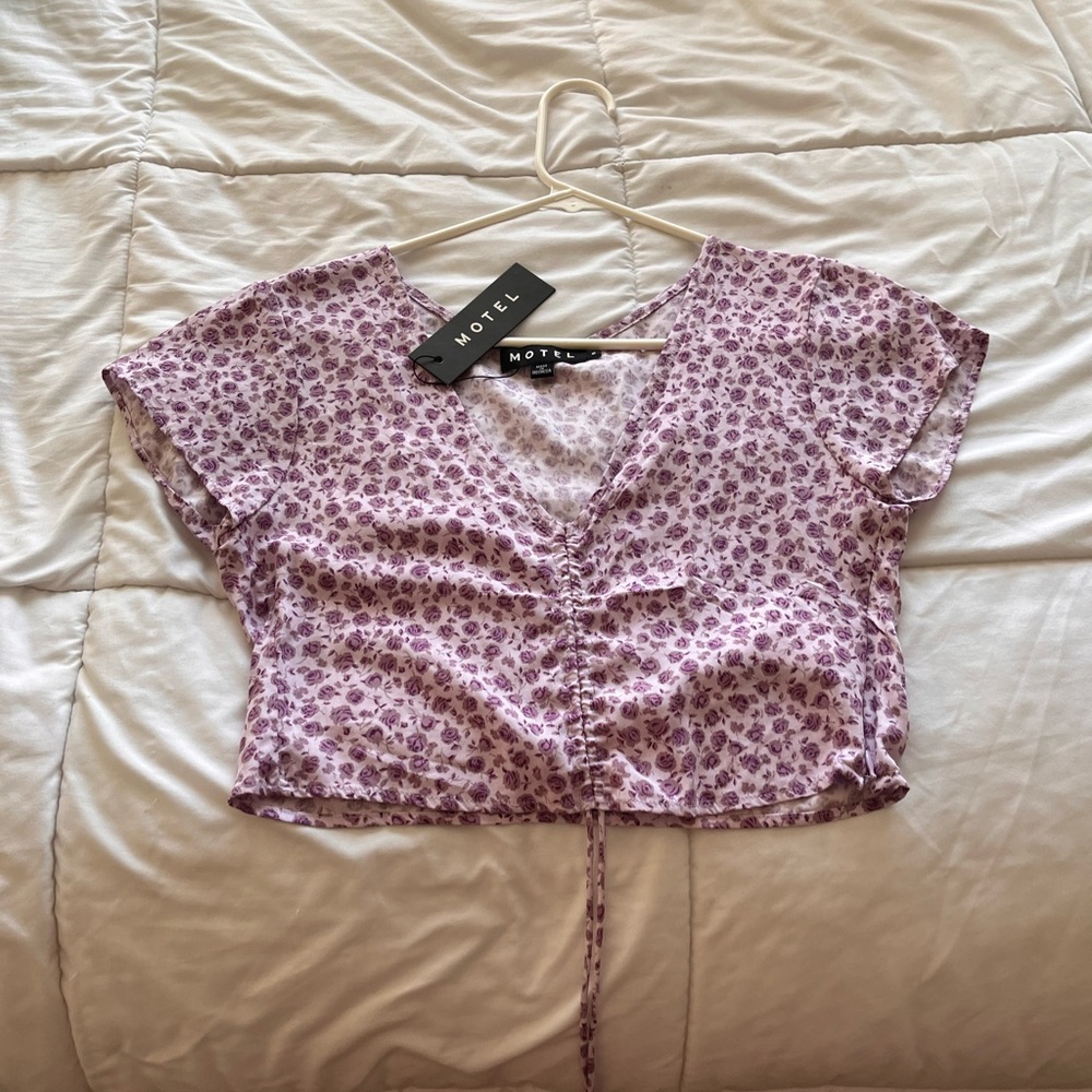 Motel Rocks new with tags small top, purple and black